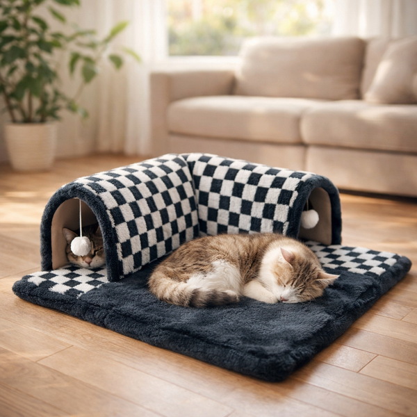 TunnelNest  2-in-1 Spielhöhle und Schlafplatz für Katzen