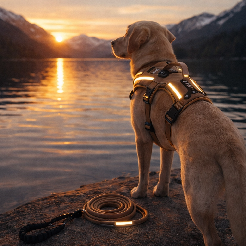 TrailGuard Set – Anti-Ausbruch Hundegeschirr und Leine für mittelgroße und große Hunde
